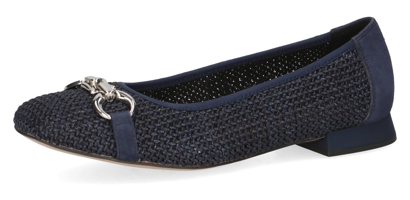 Caprice Ballerina, Blockabsatz, Bequemschuh, Businessschuh mit Schmuckelement