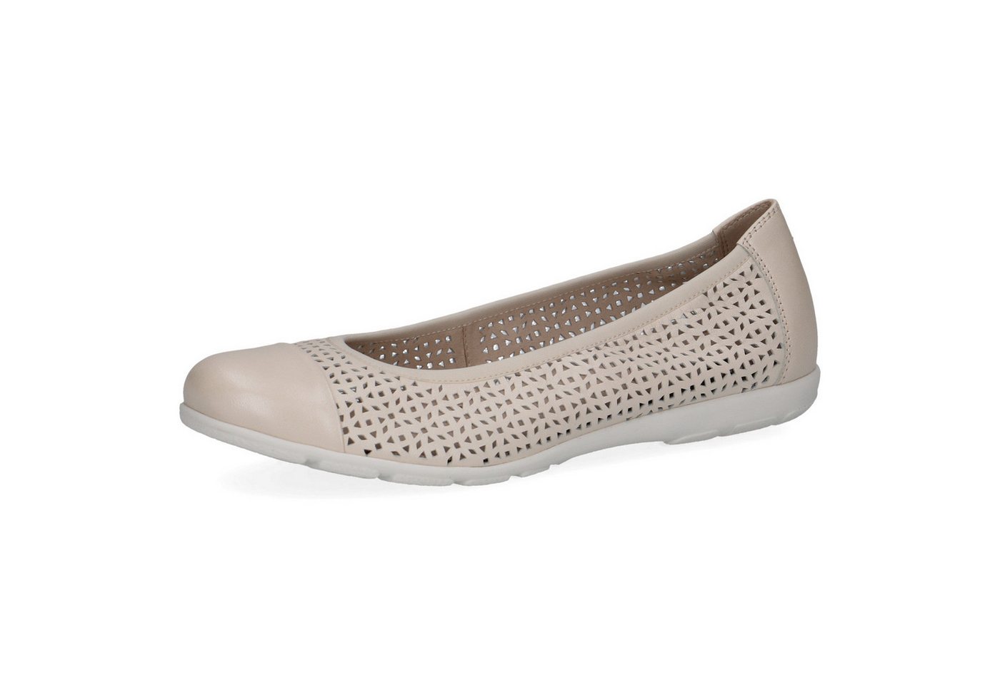 Caprice Ballerina, Businessschuh, Flats, Bequemschuh, Schlüpfschuh in bequemer Form (beige)