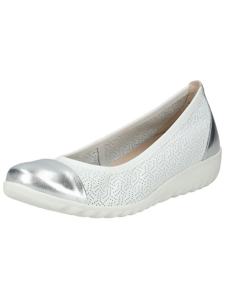 Caprice Ballerinas Leder Ballerina (silber/weiß)