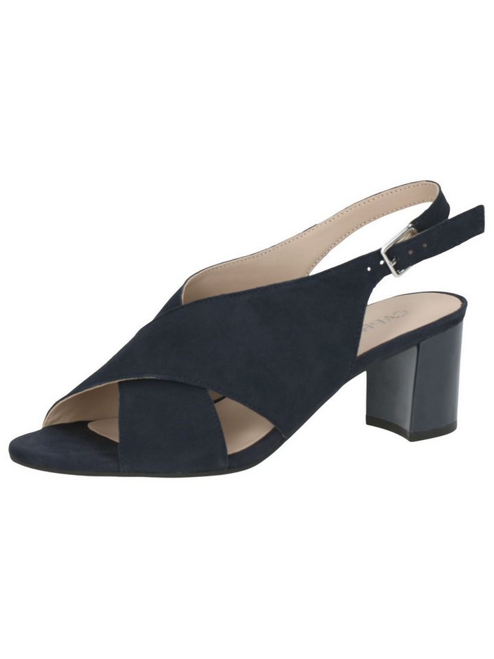 Caprice CAP Memotion aus Leder Blockabsatz 9-28309-46 Sandalette CAP Memotion (blau)