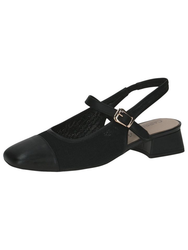 Caprice CAP Memotion mit Absatz Trapezabsatz 9-29604-46 Slingpumps CAP Memotion (schwarz)