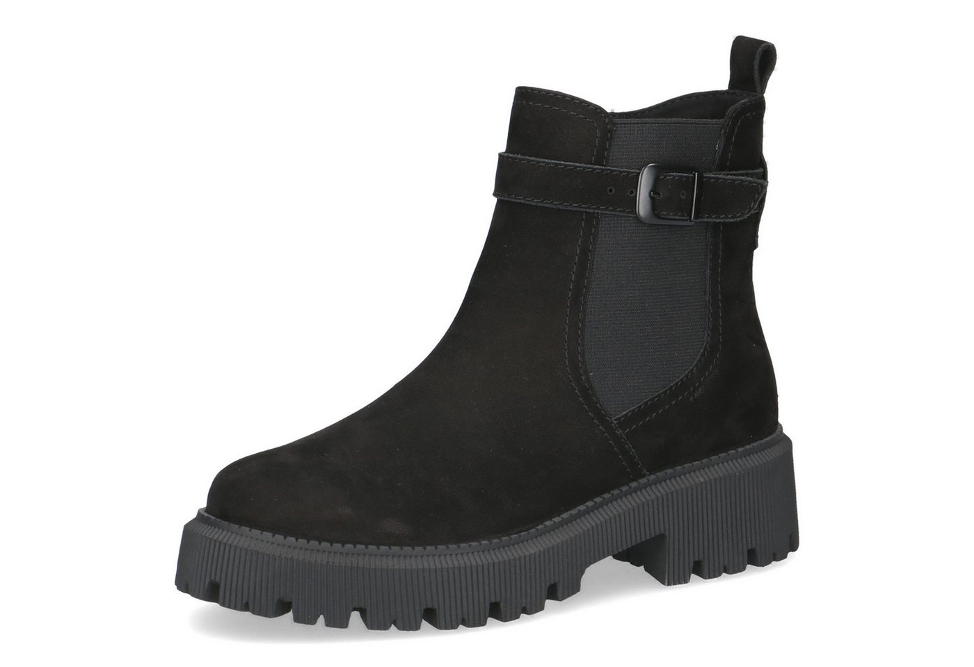 Caprice Chelseaboots, Blockabsatz, Stiefelette mit Zierriemchen
