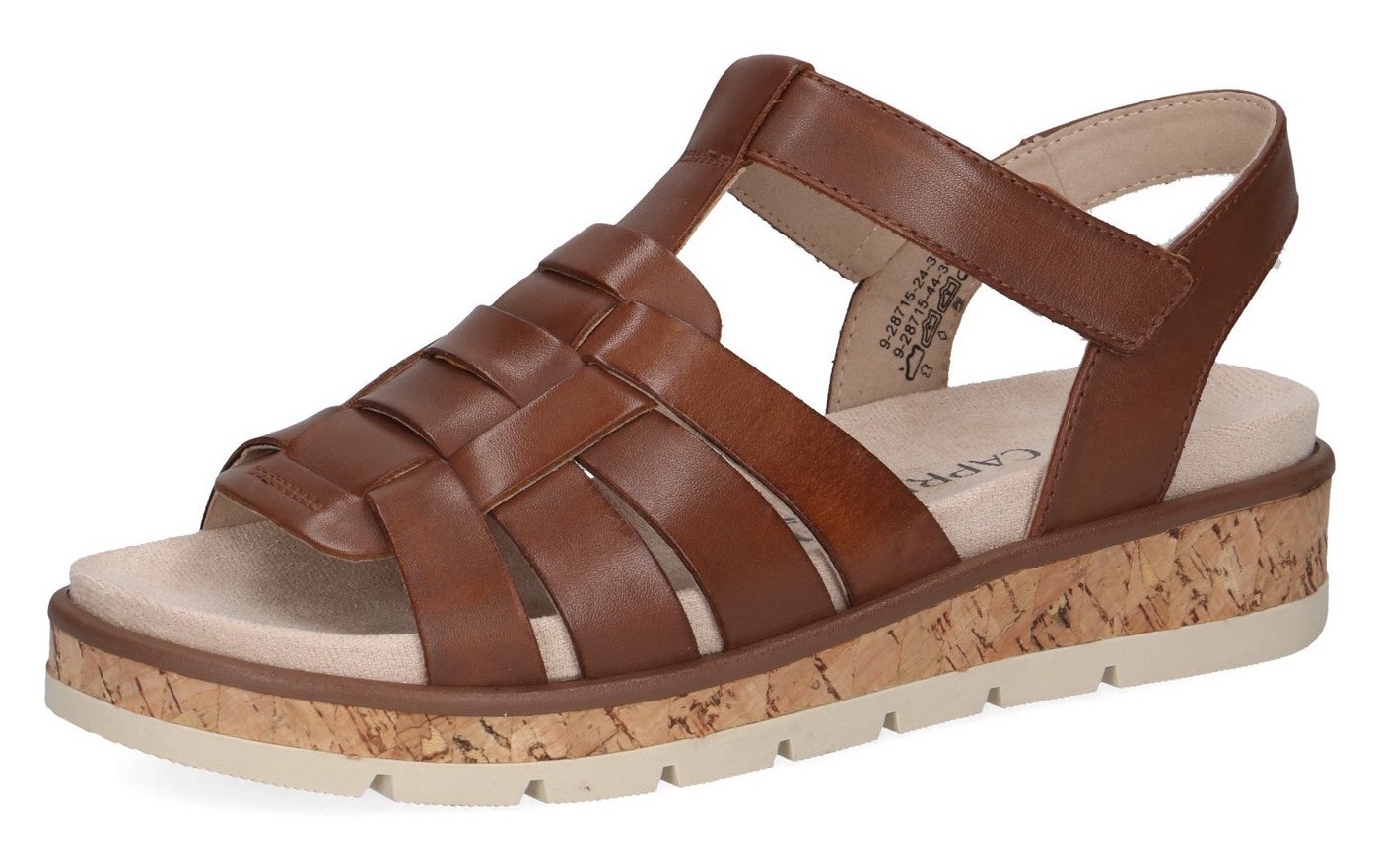 Caprice Keilsandalette, Sommerschuh, Bequemschuh im praktischem Klettverschluss