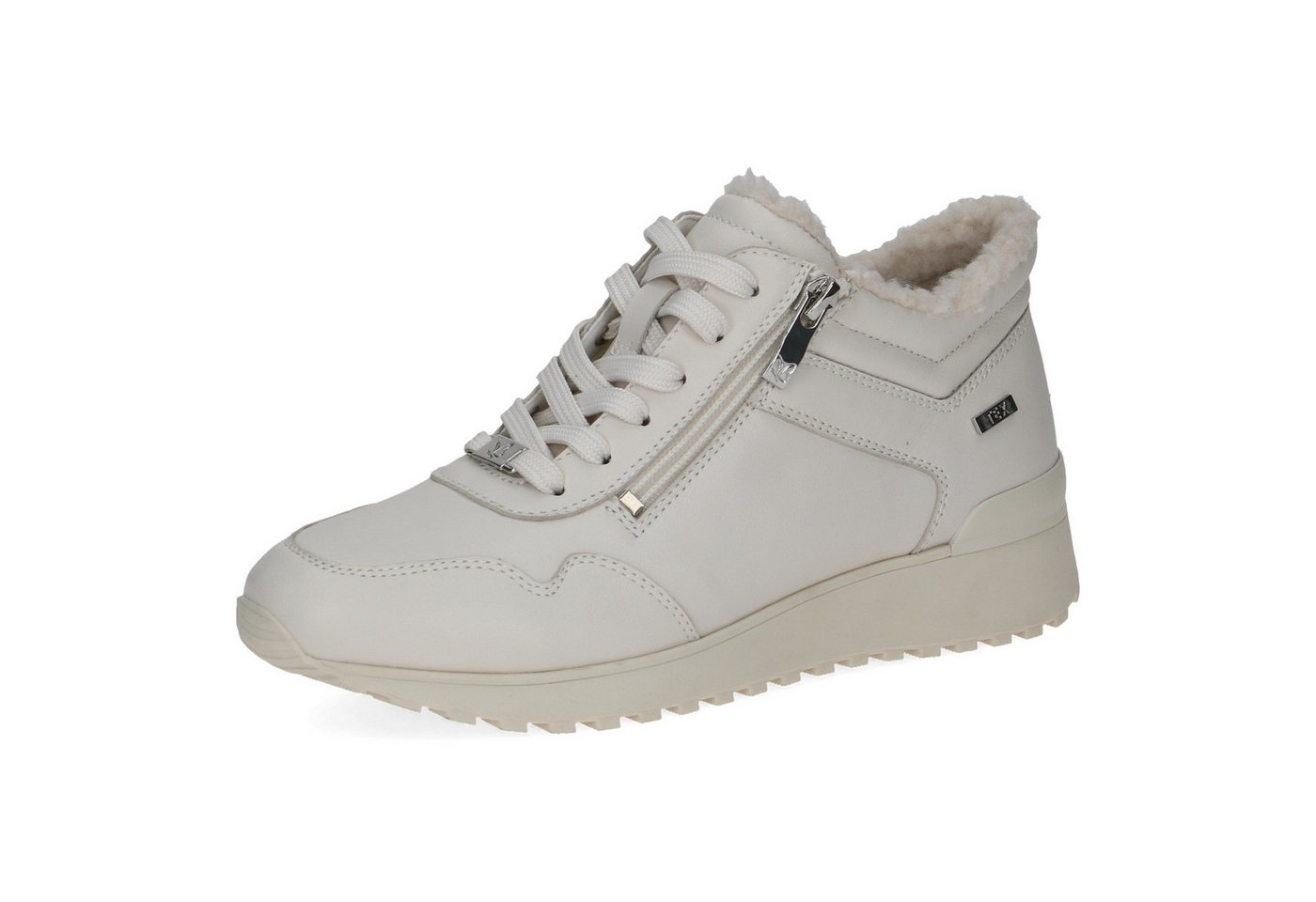 Caprice Keilsneaker, Winterboots, Schnürschuh, High-Top-Sneaker, in bequemer Weite (beige)