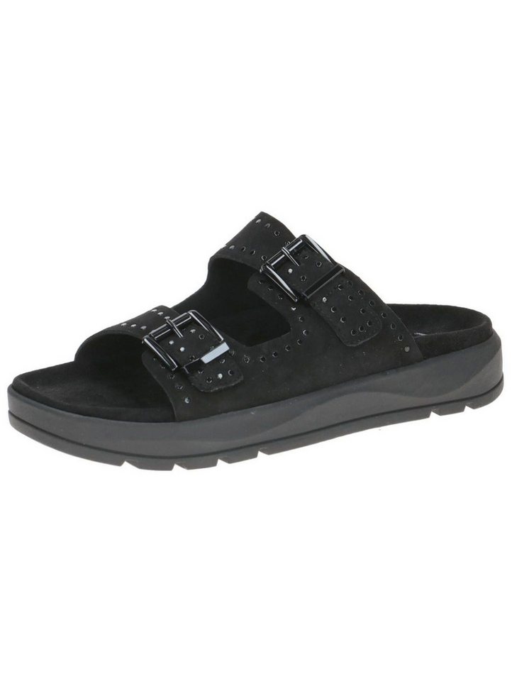 Caprice Pantoletten Veloursleder Pantolette (schwarz)