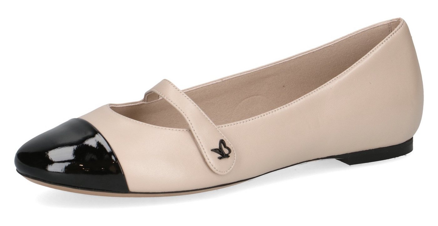 Caprice Riemchenballerina, Bequemschuh, Businessschuh, Flats mit Klettverschluss-Riemchen