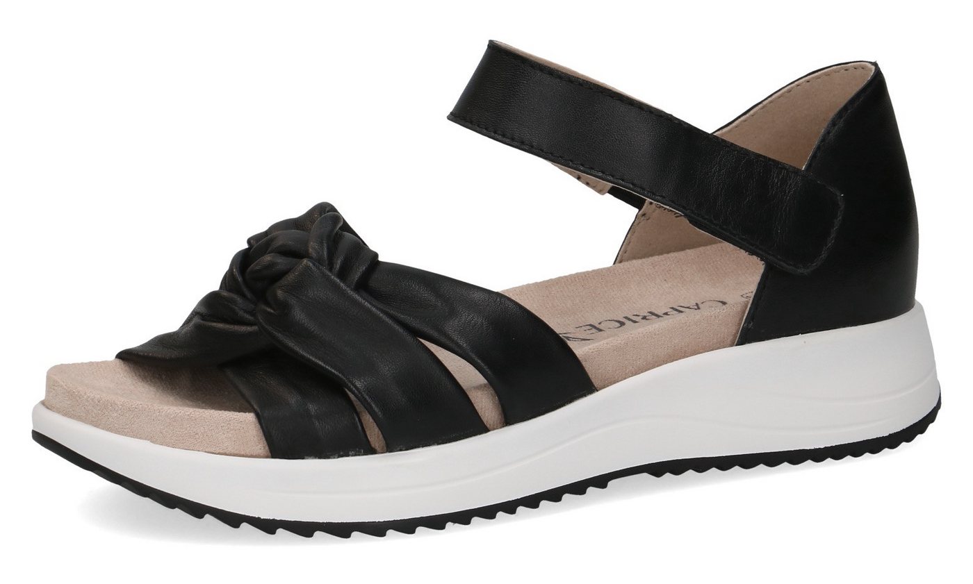 Caprice Riemchensandale, Keilsandalette, Sommerschuh, Bequemschuh mit Klettverschluss