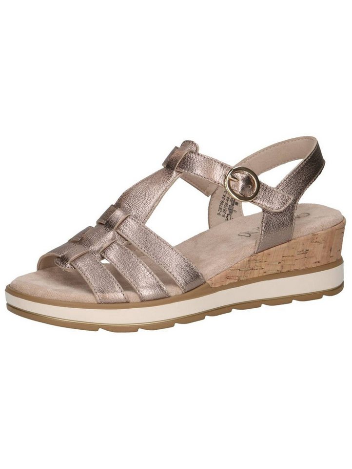 Caprice Sandalen Leder Keilsandalette (braun)