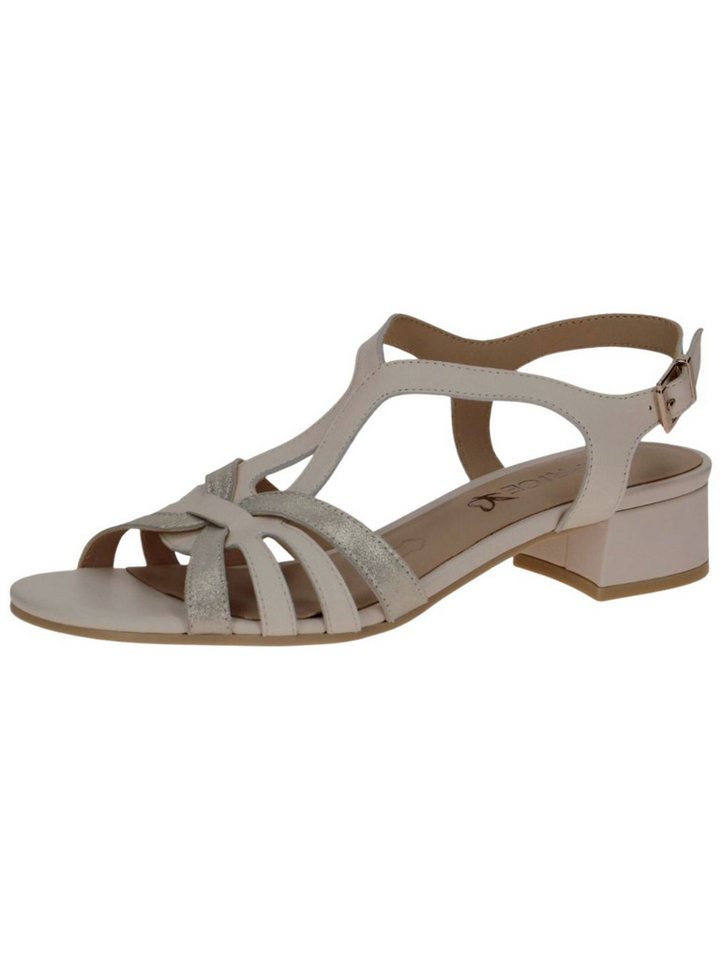 Caprice Sandalen Leder Riemchensandale (silber/weiß)