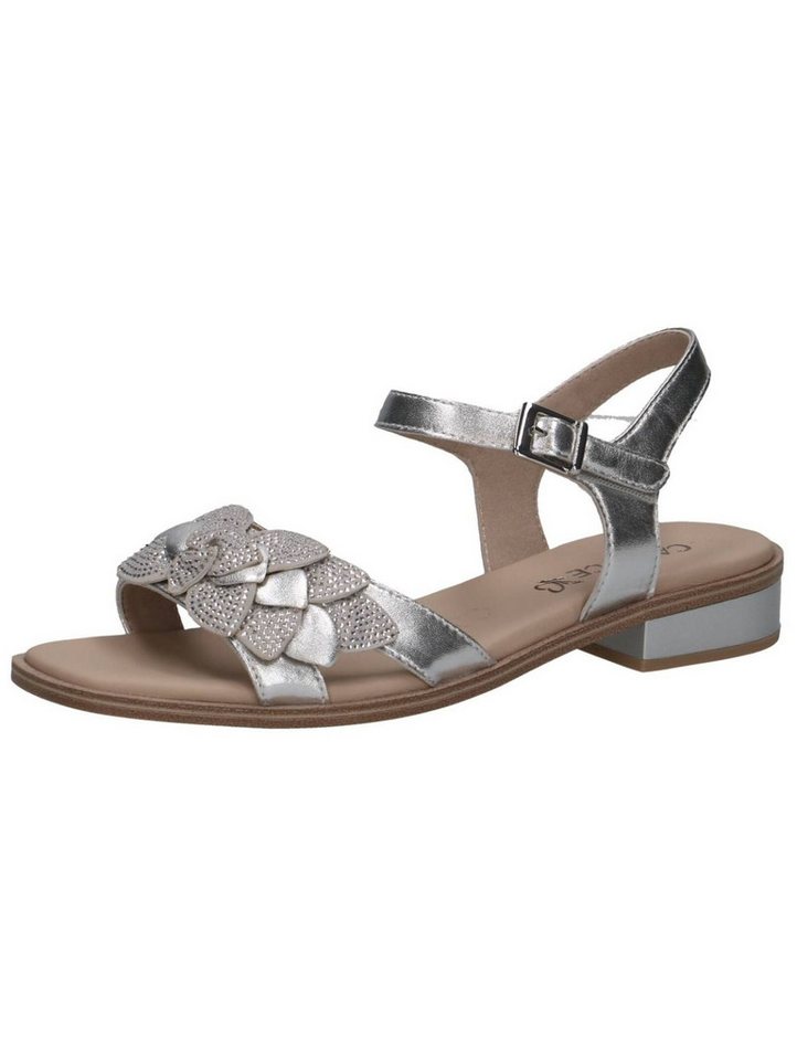 Caprice Sandalen Leder Riemchensandale (silber)