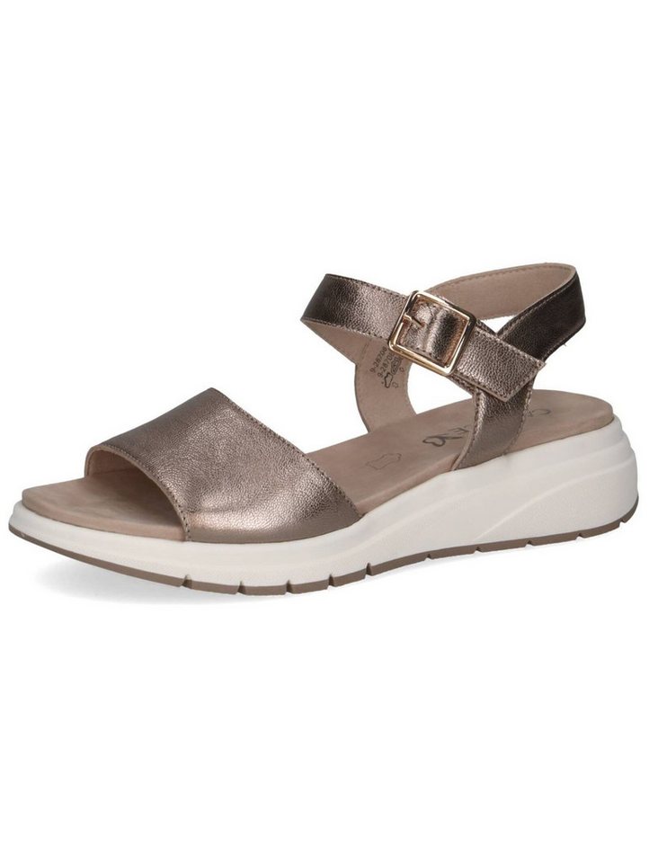 Caprice Sandalen Nappaleder Keilsandalette (braun)