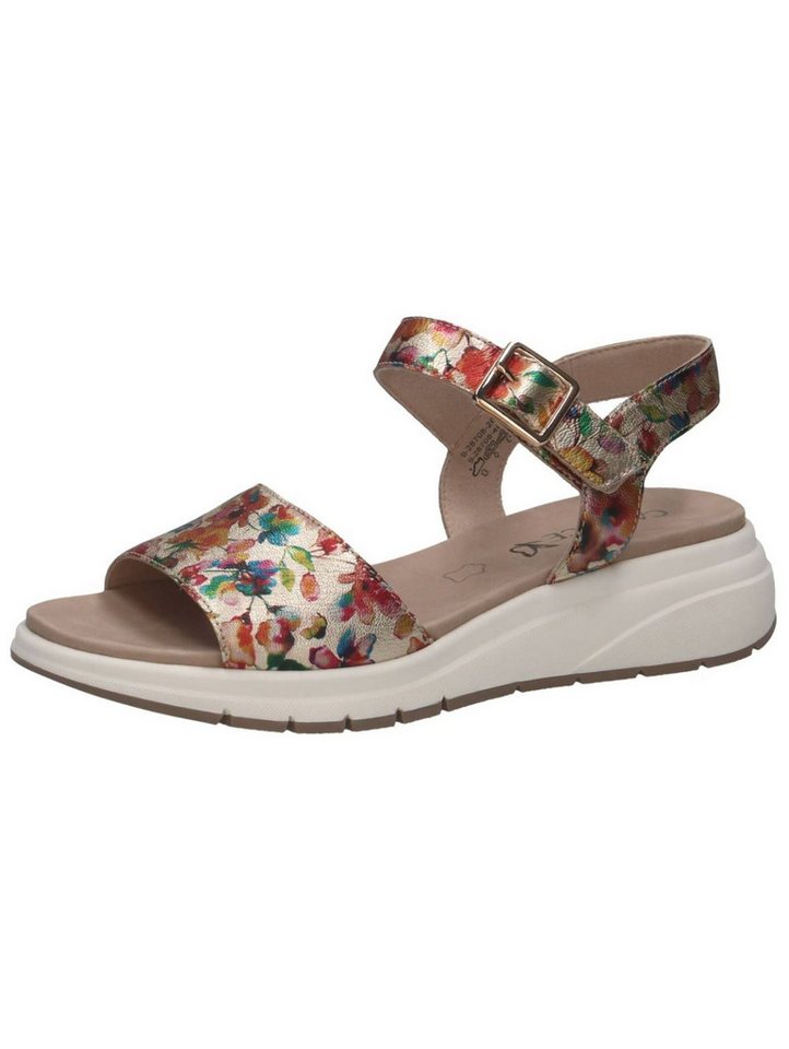 Caprice Sandalen Nappaleder Keilsandalette (gold)