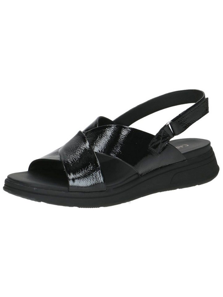 Caprice Sandalen Nappaleder Keilsandalette (schwarz)