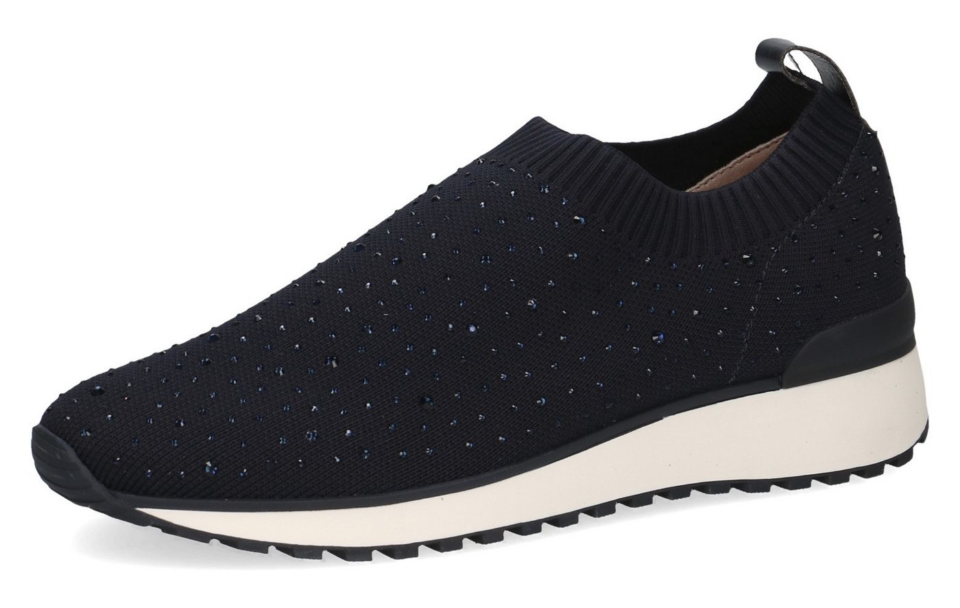 Caprice Slip-On Sneaker, Slipper, Freizeitschuh, Halbschuh mit funkelnden Strass-Steinen