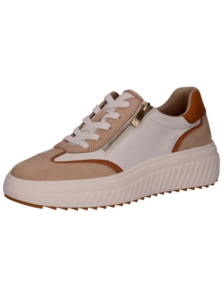Caprice Sneaker Leder Plateausneaker (beige/weiß)