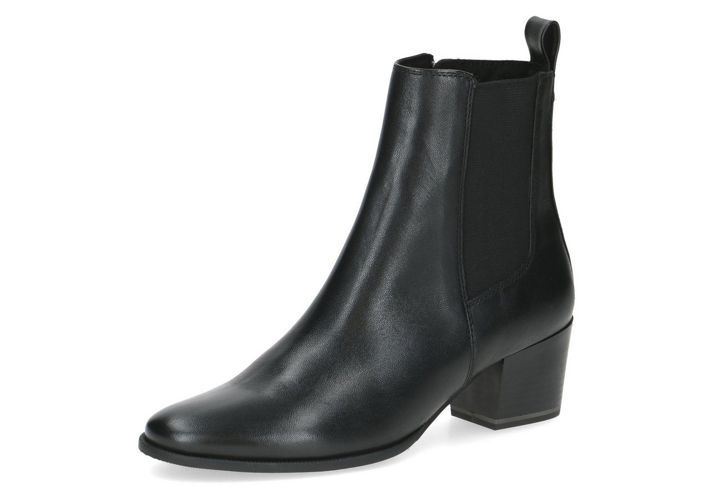 Caprice Stiefelette, Blockabsatz, Ankleboots, Businessschuh mit praktischer Anzhiehlasche