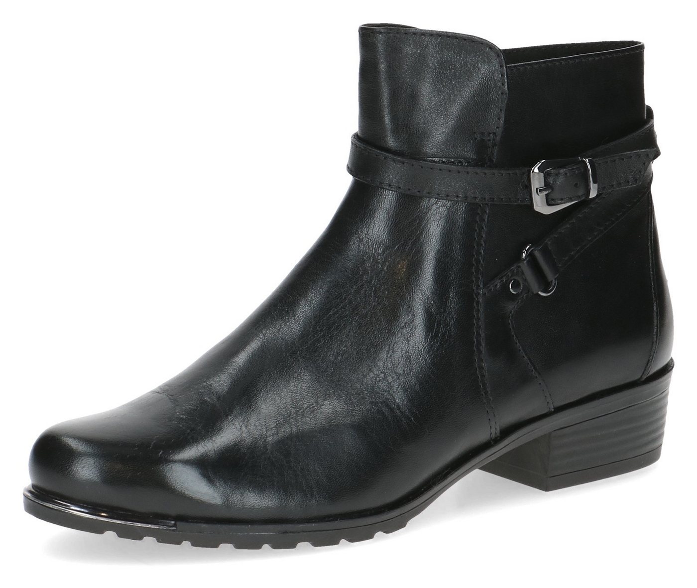 Caprice Stiefelette, Blockabsatz, Boots mit Zierschnalle und Zierriemchen
