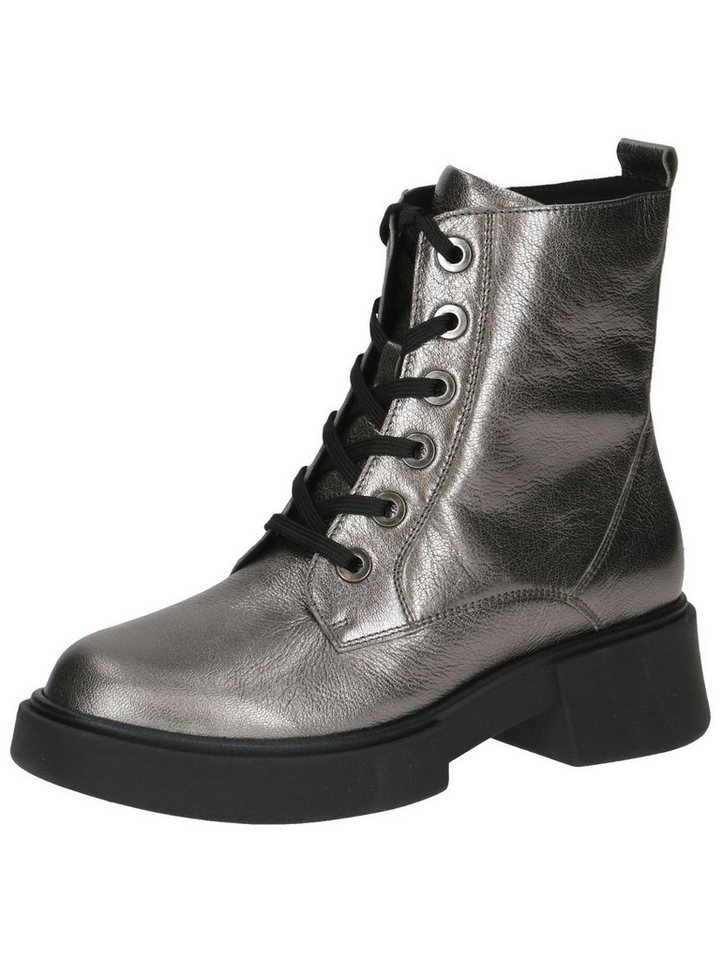 Caprice Stiefelette Leder Schnürstiefelette (silber)