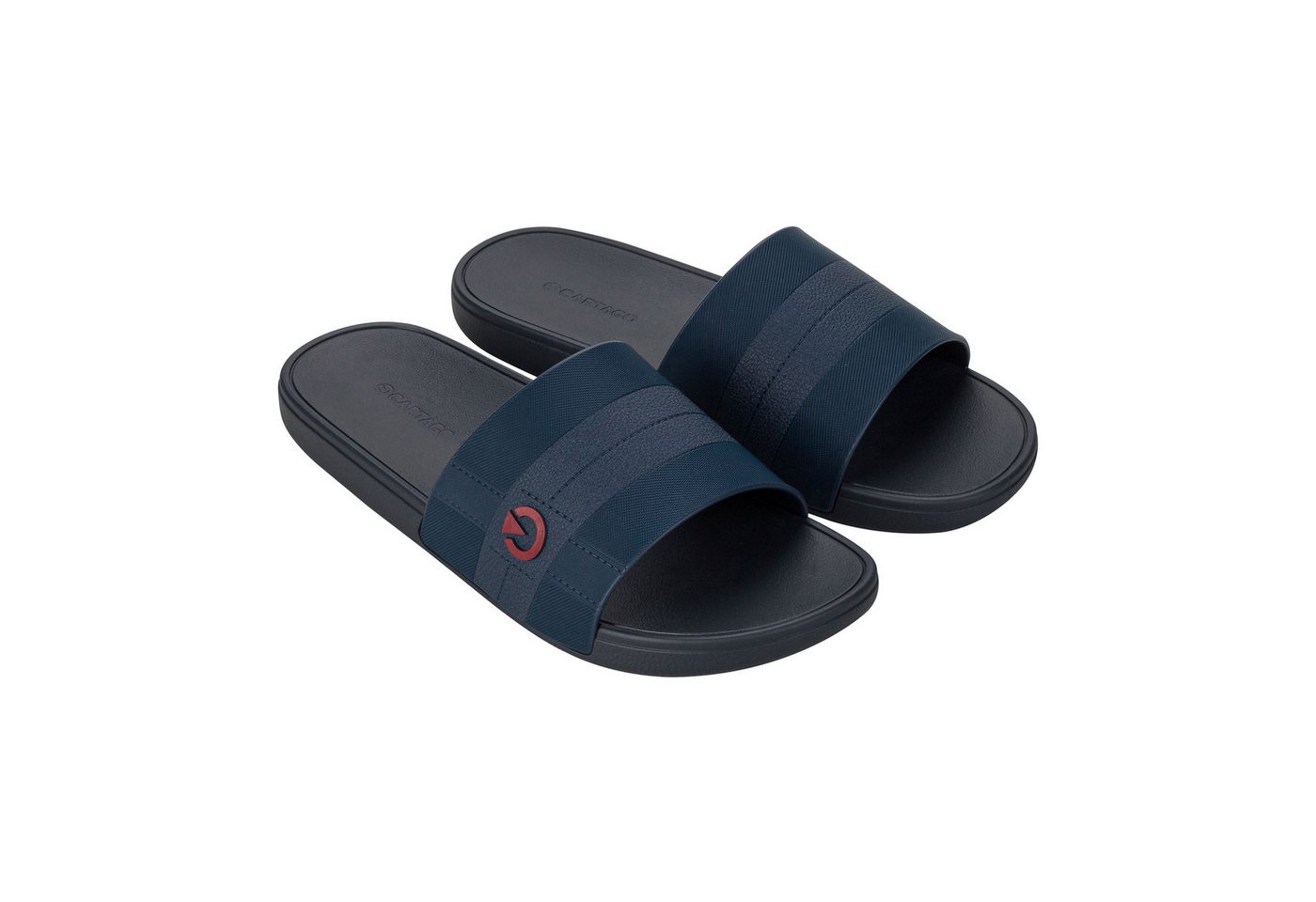 CARTAGO ATLANTA SLIDE AD - Slides Pantolette Basic Badeschlappen für Herren im schlichten Design (blau)