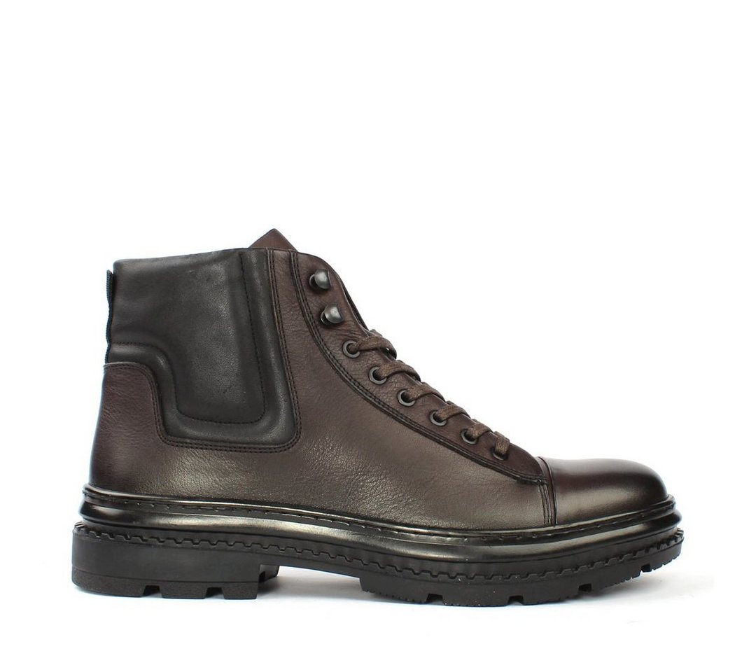 Celal Gültekin 550-709 Schnürstiefel Robuste Leder-Boots mit Doppelschluss und stabilem Design.