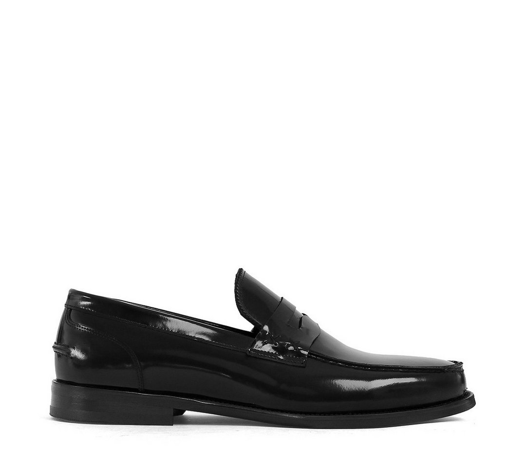 Celal Gültekin Edle Herren-Loafer aus Florantic-Leder mit elegantem Design Loafer Schwarzes Florantic-Leder mit luxuriösem Glanz