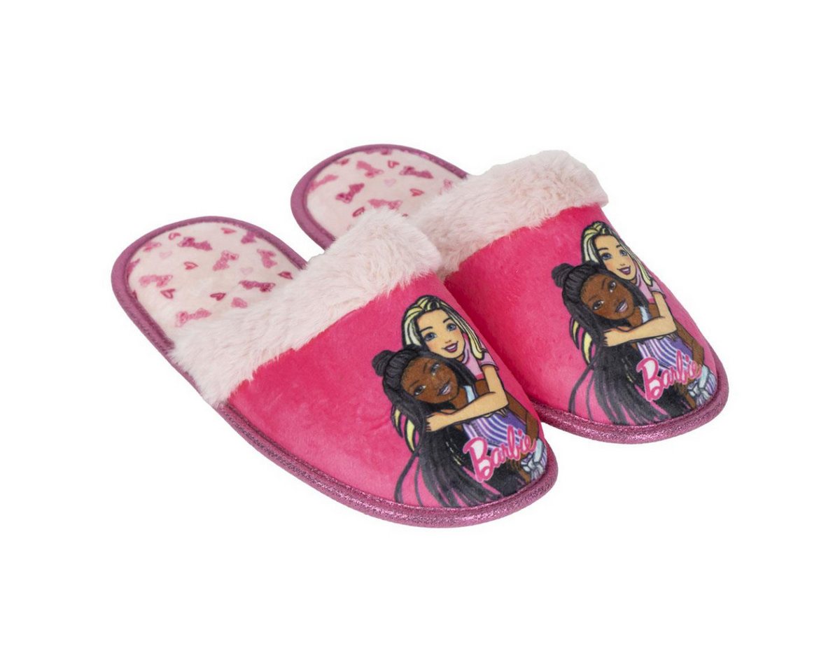 Cerda Barbie Damen offen, gemütliche Hauslatschen, Indoor Hausschuhe Pantoffel (rosa)
