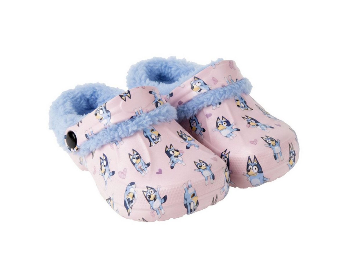 Cerda Bluey Kinder Hausschuhe Clogs mit Fleecefutter rutschfest Hausschuh