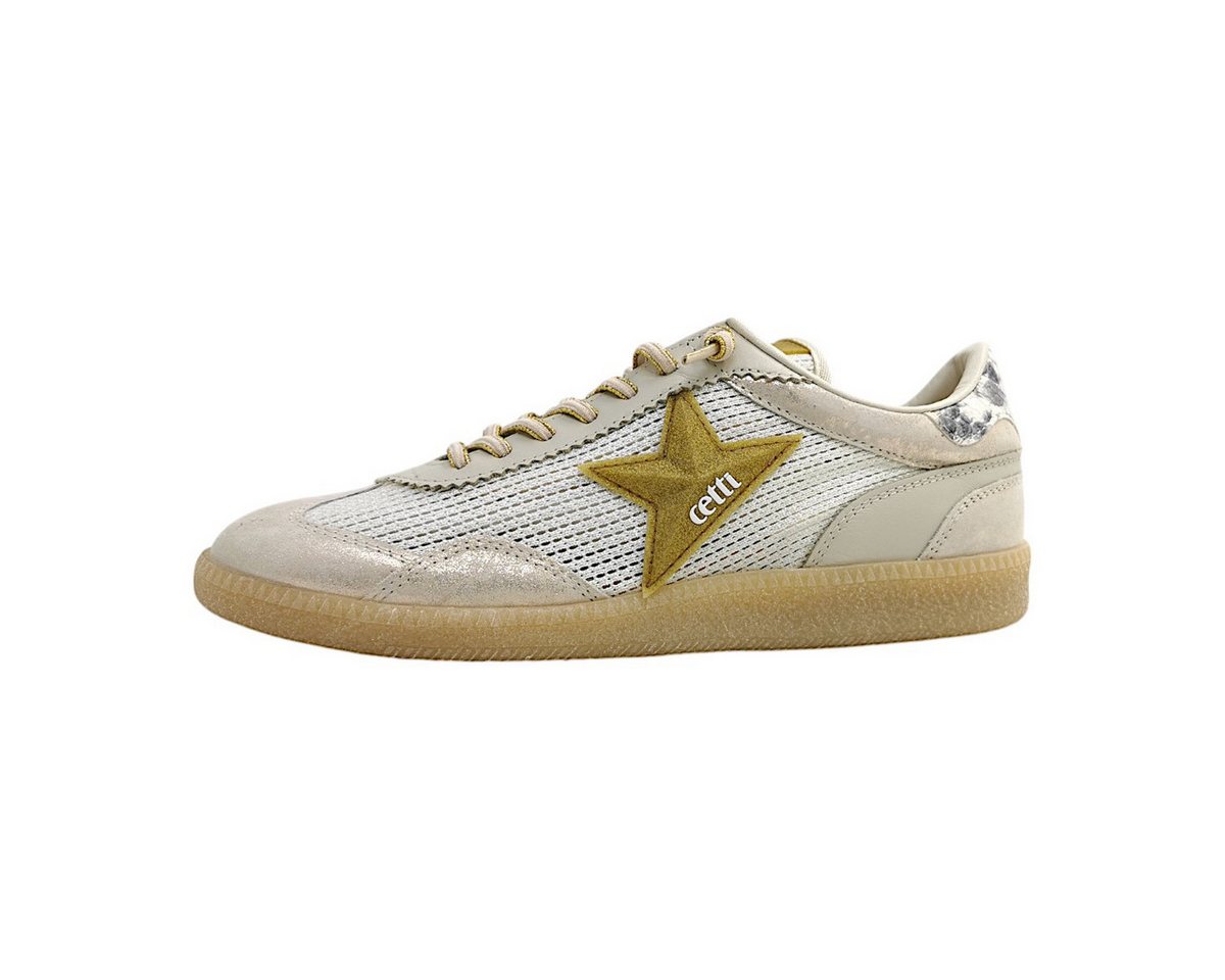 Cetti sportlicher Schnürer Schnürschuh (beige)