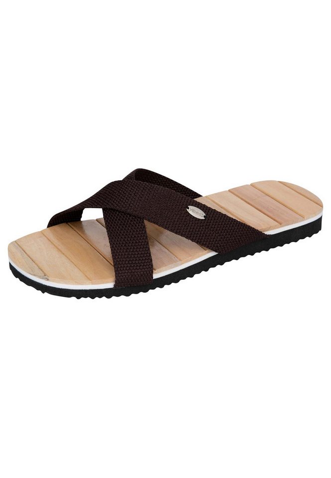CINNEA SAUNA Badesandale Wellness Sandalen aus Zimtholz für Damen und Herren