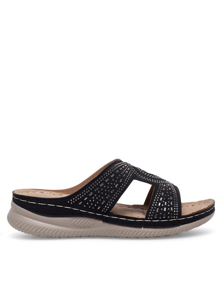 Clara Barson Pantoletten WYL05010-30 Schwarz Pantolette