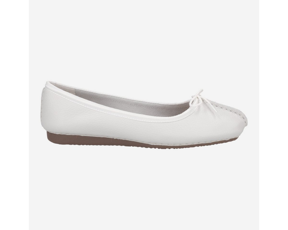 Clarks 20354455 4 Freckle Ice, Ballerina, Weiss, Damen Ballerina