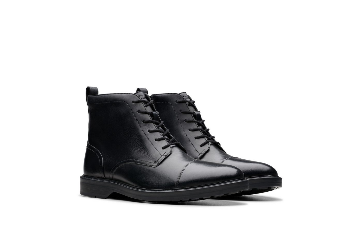 Clarks Aldwin Cap Winterstiefel Festtagsschuh, Stiefelette, Anzugschuh mit Blockabsatz