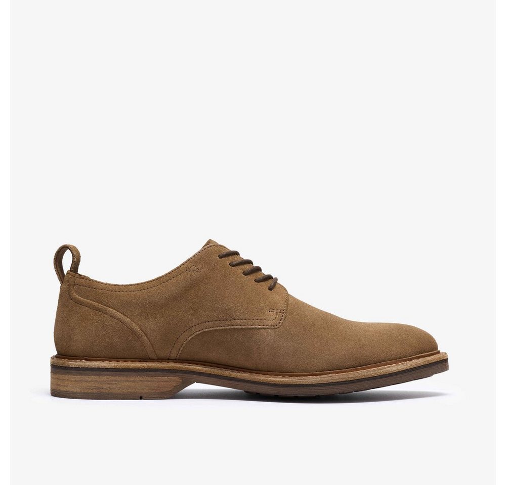 Clarks - Aldwin Lace Tan Suede - Braun Schnürschuh