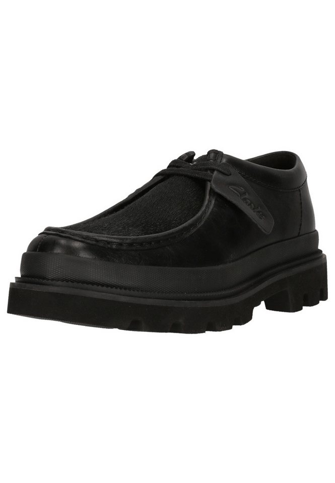 Clarks Badell Seam Schnürschuh mit klobiger EXTRALIGHT-Sohle (schwarz)