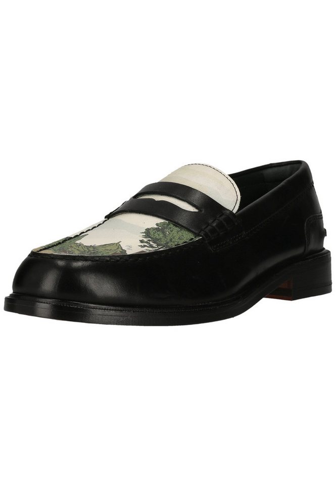 Clarks CraftJames Slipper mit Vintage-Glastonbury-Tor-Motiven