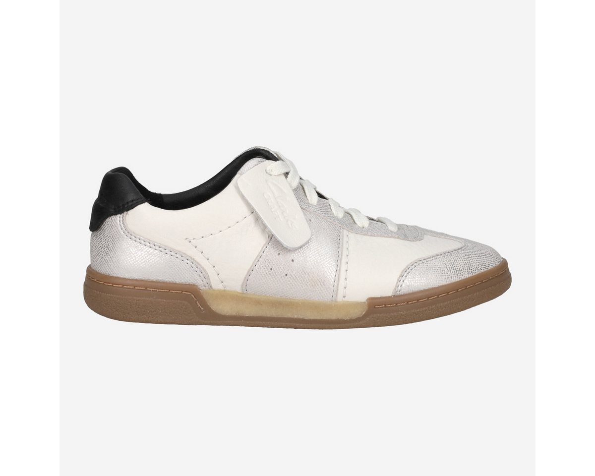 Clarks CraftMatch Lo 26170391 4, Sneaker, Cremeweiß, Silber, Damen Sneaker
