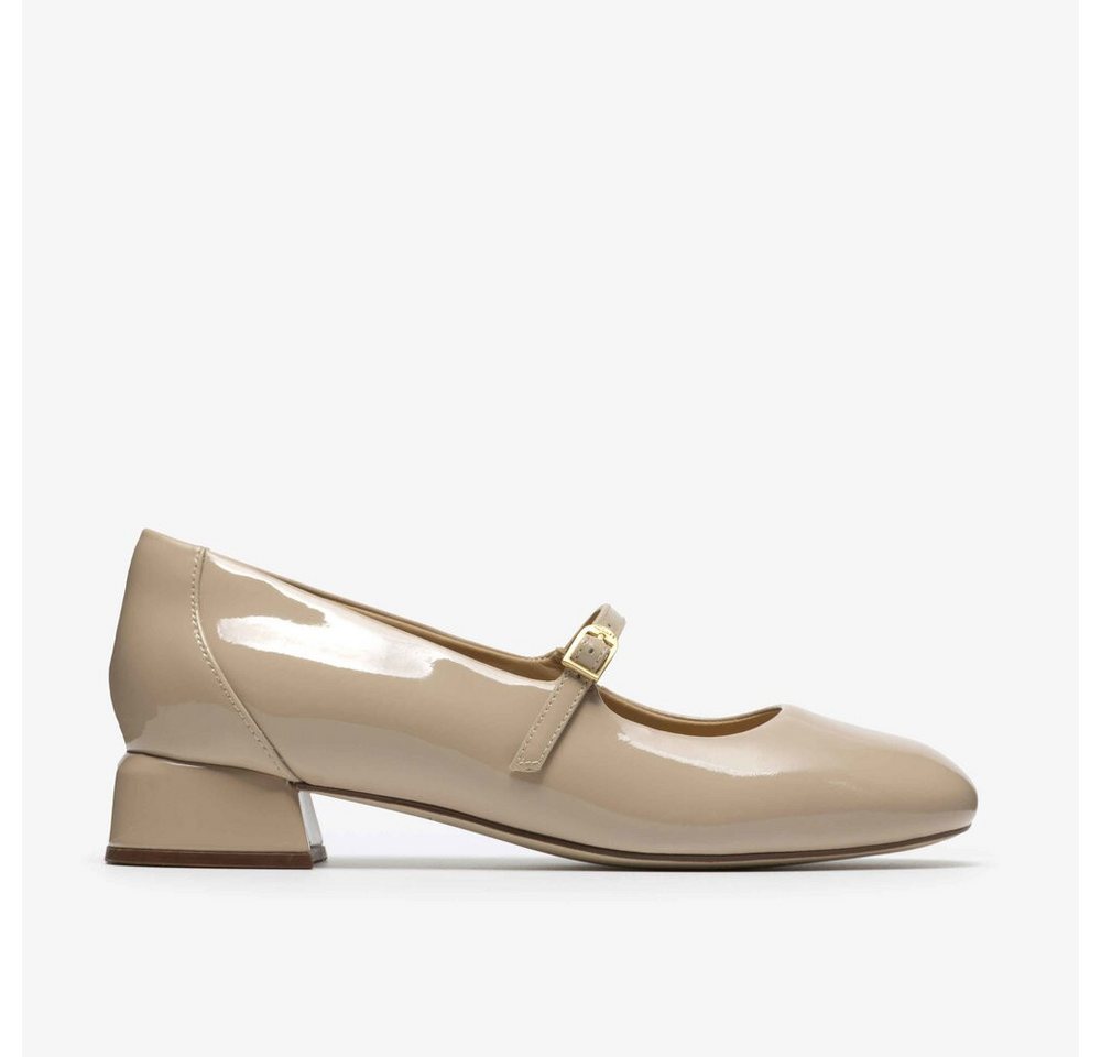 Clarks - Daiss30 Bar Beige Patent - Beige Ballerina