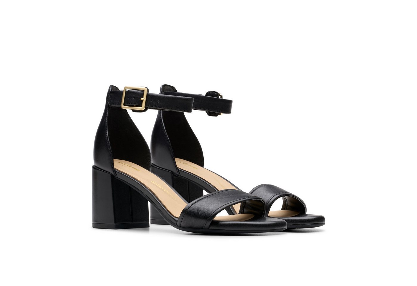 Clarks Ezoria Mae Sandale, Festtagsschuh, Sandalette mit Blockabsatz