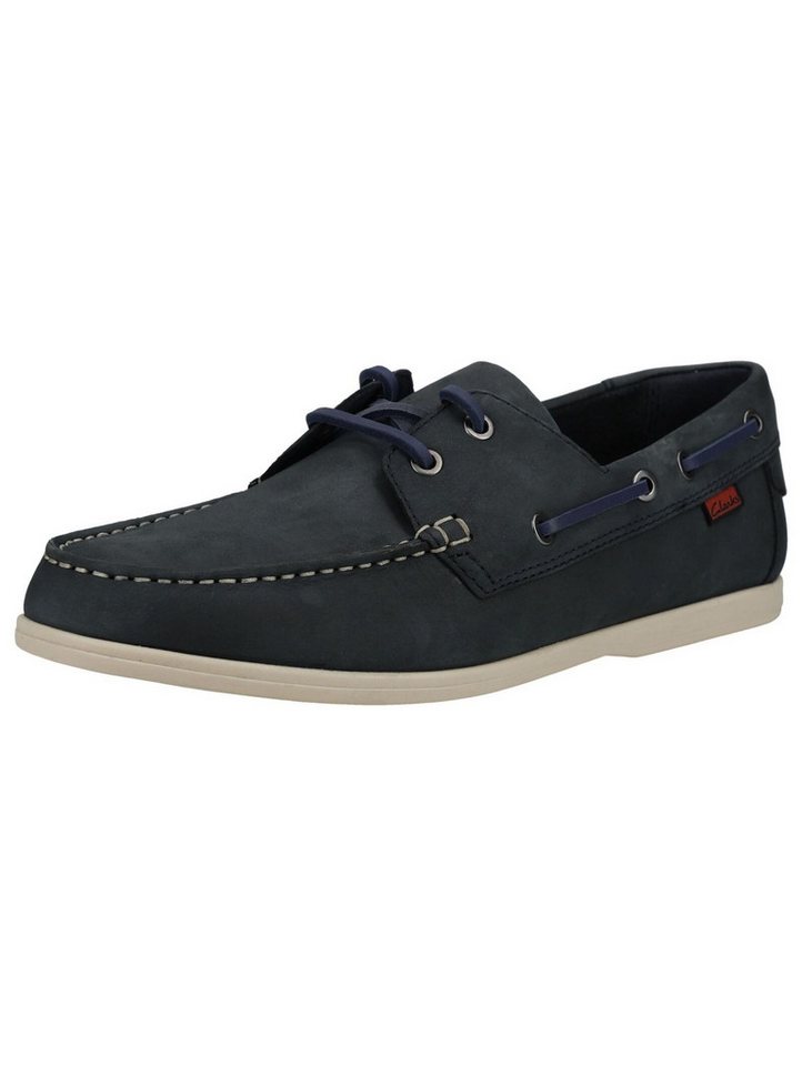 Clarks Halbschuhe Leder Bootsschuh (blau)
