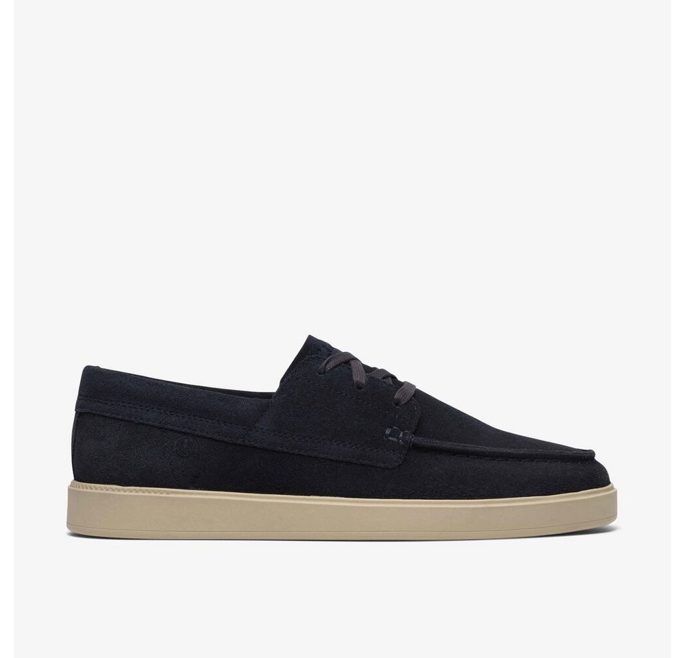 Clarks - Lockford Boat Navy Suede - Blau Schnürschuh