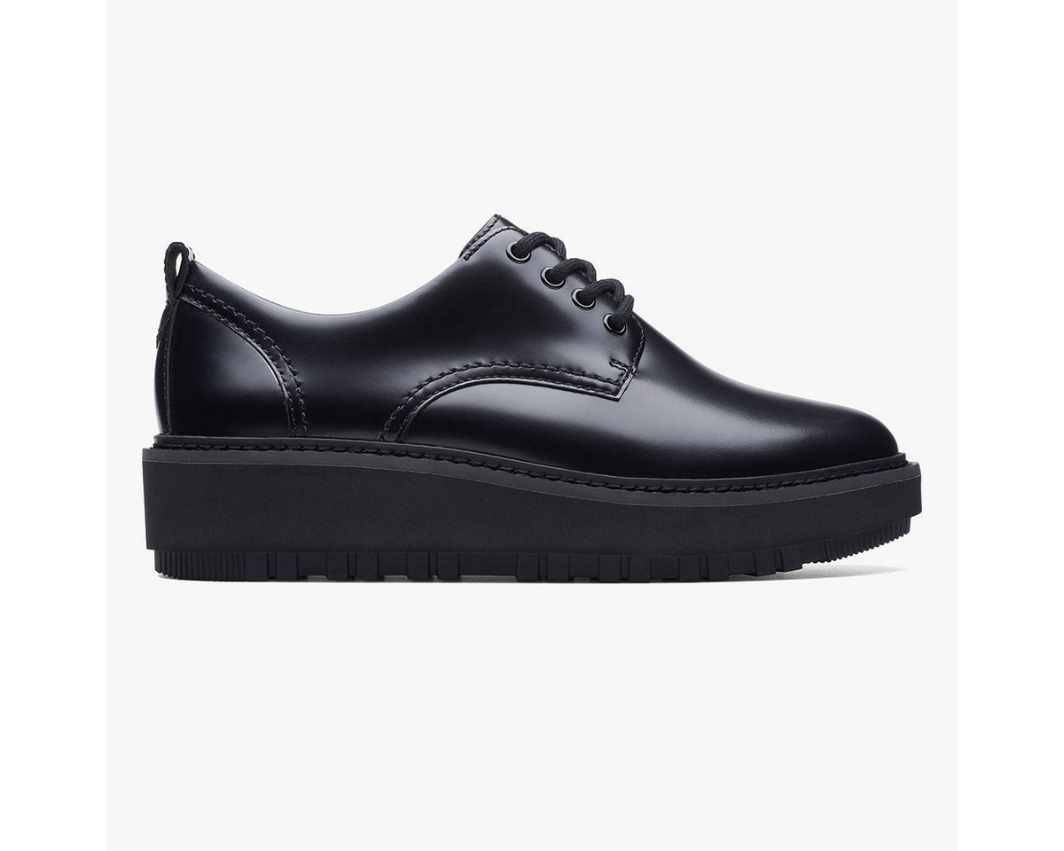 Clarks OriannaW Derby 26174819 4, Schnürschuhe, Schwarz, Damen Schnürschuh