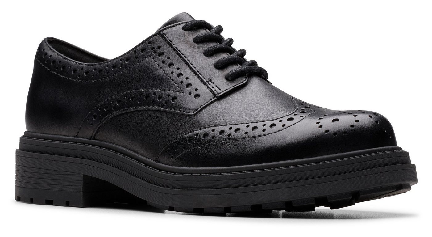 Clarks Orinoco 3 Schnürschuh Budapester, Brogue, Business Schuh mit weicher Lederinnensohle