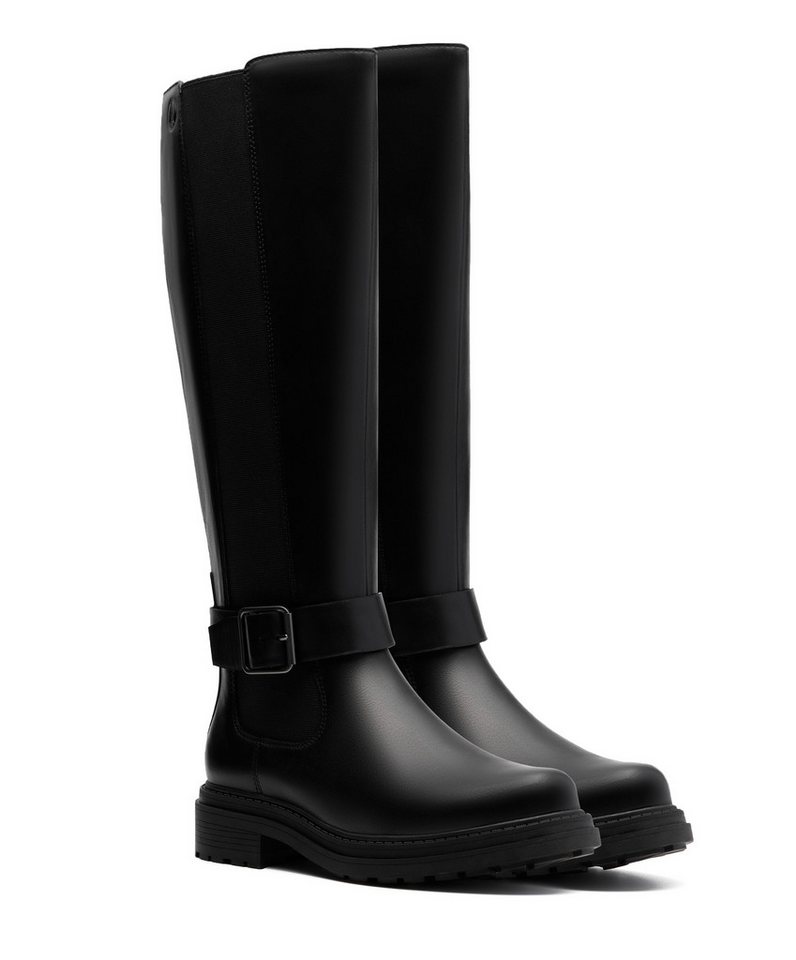 Clarks Orinoco 3 Tall Stiefel Plateauschuh, Reiterstiefel mit Lederinnensohle