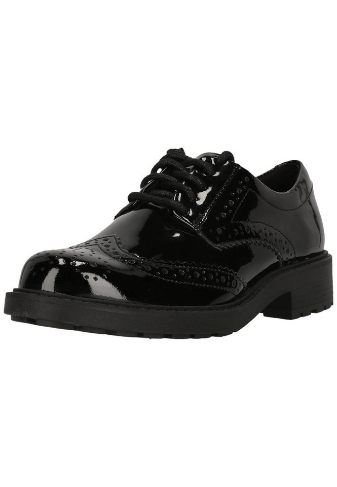 Clarks Orinoco2 Limit Black Pat Schnürschuh mit profilierter Sohle für guten Halt