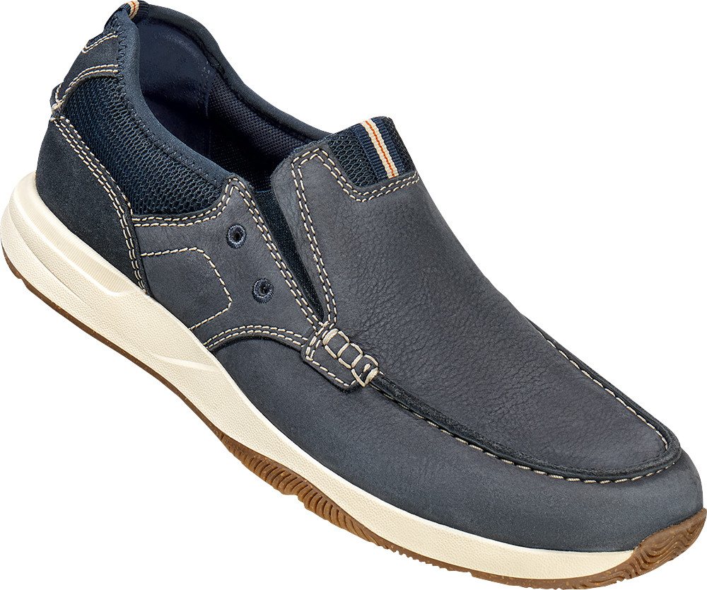 Clarks Slipper aus hochwertigem Nubuk-Büffelleder, mit dämpfendem Fußbett