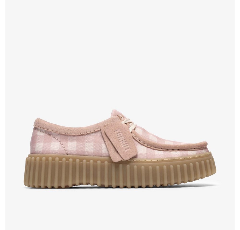 Clarks - Torhill Bee Light Pink Txt - Rot Schnürschuh