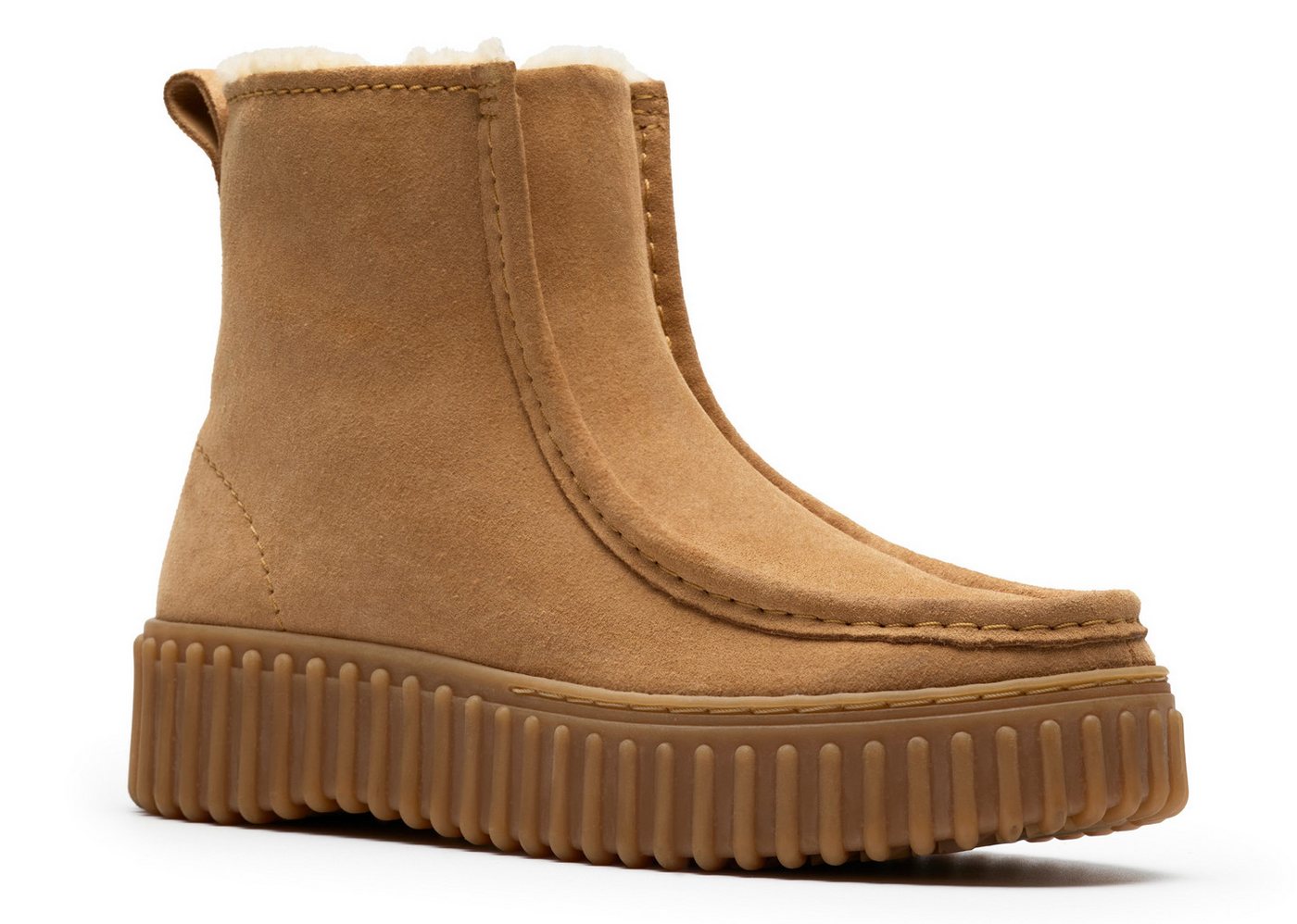 Clarks Torhill Cozy Winterboots Plateauboots mit modischer Ziernaht