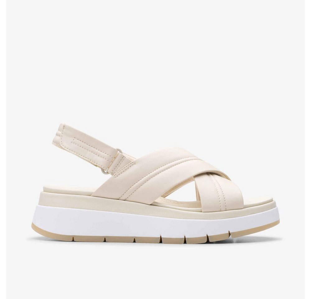 Clarks - Tuscan Cross Cream Leather - Beige Sandalette