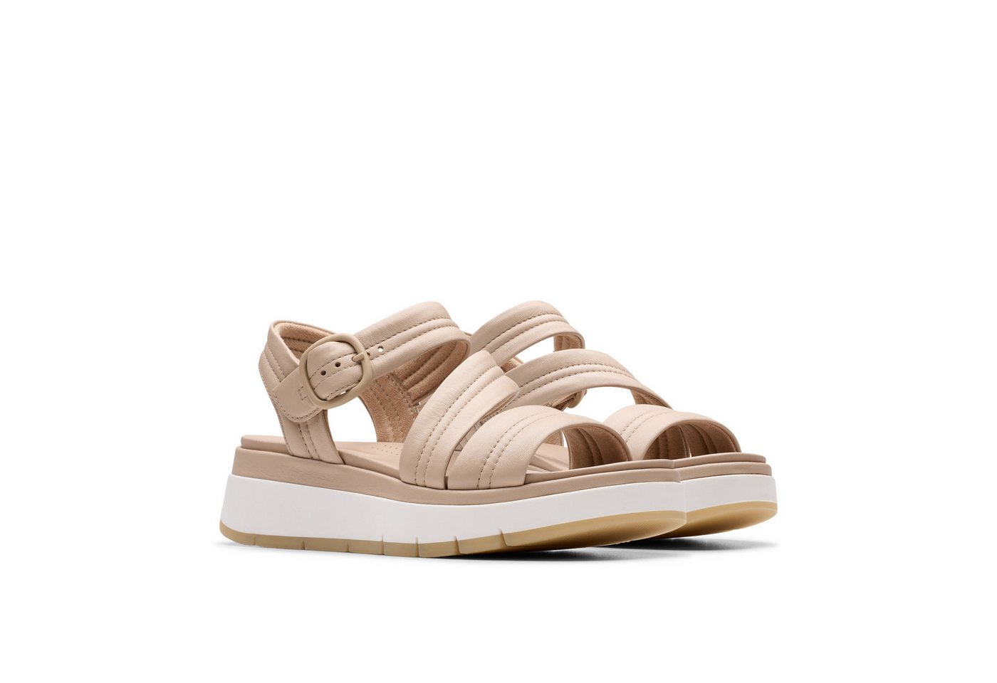 Clarks Tuscan Strap Sandale, Sandalette, Flats, Sommerschuh mit Plateausohle