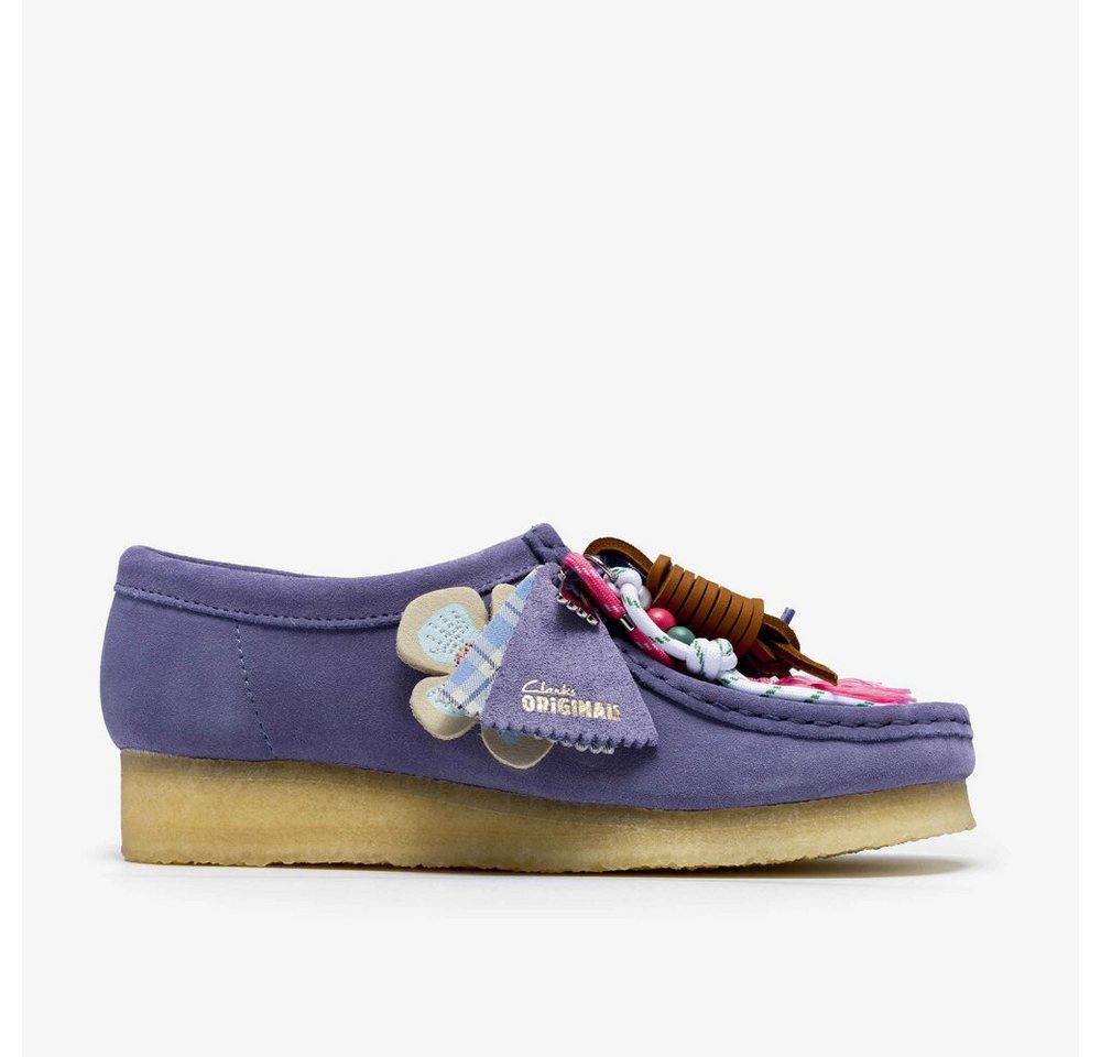 Clarks - Wallabee. Purple Interest - Blau Schnürschuh
